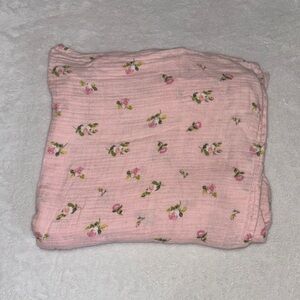 Mom cozy Pink Floral Baby swaddle Blanket